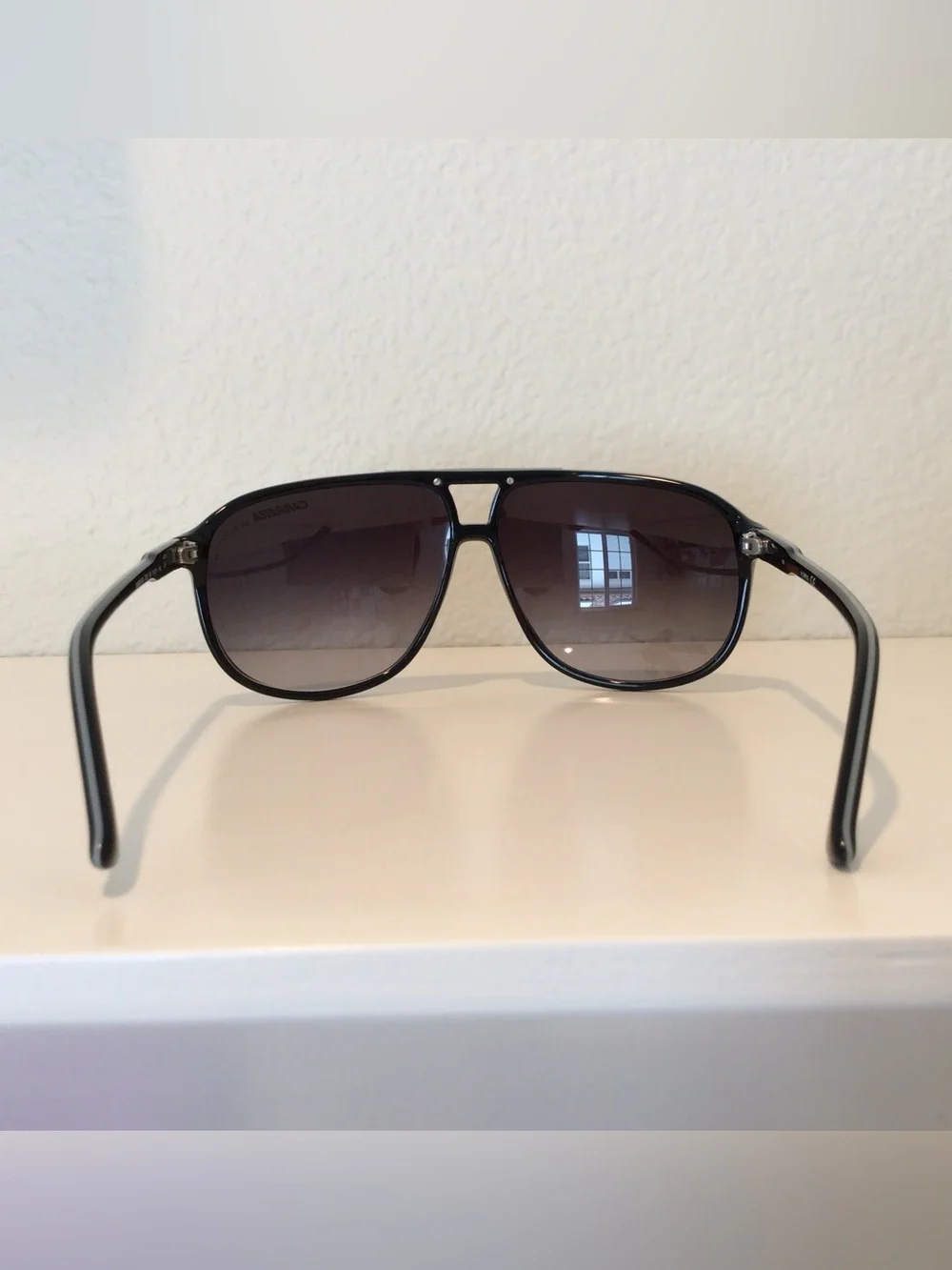Carrera Black Aviator Sunglasses with Dark Gradient Lenses